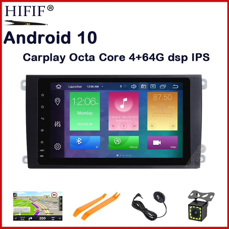 Автомагнитола DSP IPS 2 Din Android 10 мультимедийный GPS для Porsche Cayenne 2003-2010 и S GTS | Автомобили