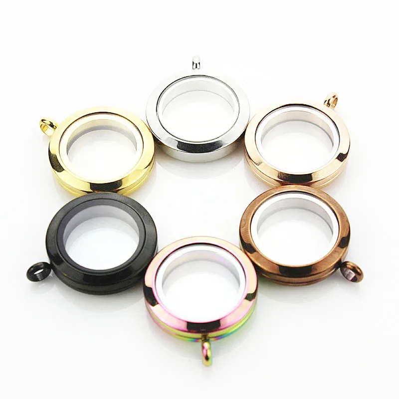 30 мм плавающий медальон подходят плавающие прелести 316L Нержавеющая сталь