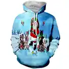 Рождественские мужские и женские толстовки, мужские толстовки с 3D принтом, осеньзима, модные толстовки со снеговиком