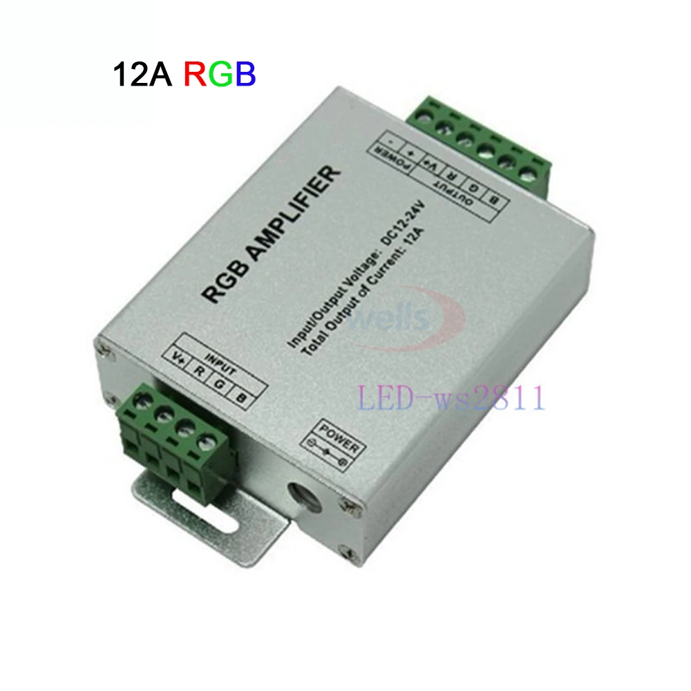 Алюминиевый DC5V 24V Led контроллер 12A/24A/30A 3CH 4CH RGB усилитель RGBW для 5050 3528 Светодиодная