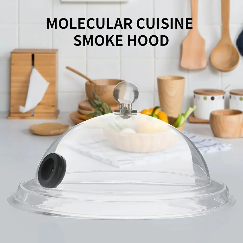 

Molecular Cuisine Smoke Lid Food Grade Transparent Cover Hood For Smoking Food Cold Generator Kitchen Tool