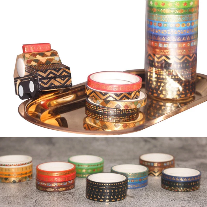 

Tape Hand Account And Paper Tape Set Cute Color Printing Hand Account Art Scrapbook Flower Tape Stationery