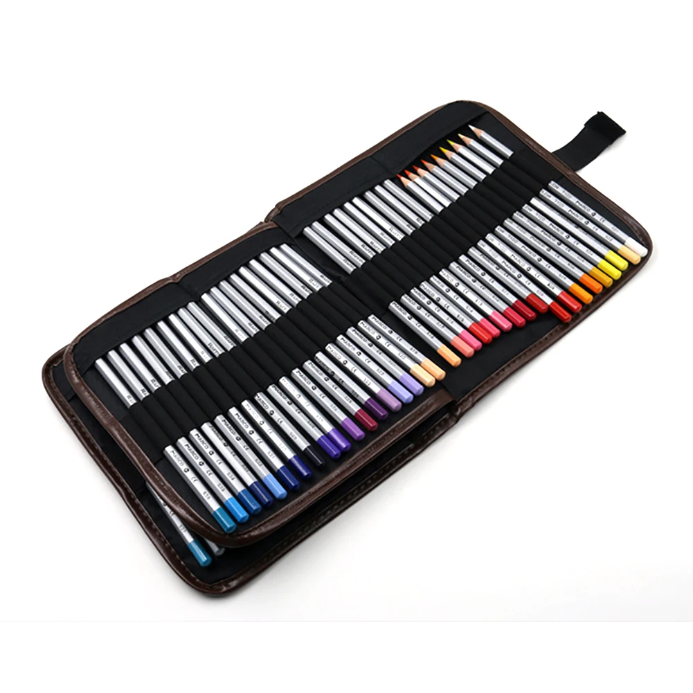 

72 Holes Cloth Pen Bag Pencil Holder Case Canvas Pouch Foldable Cosmetic Makeup Brush Storage Bag Box School Stationery