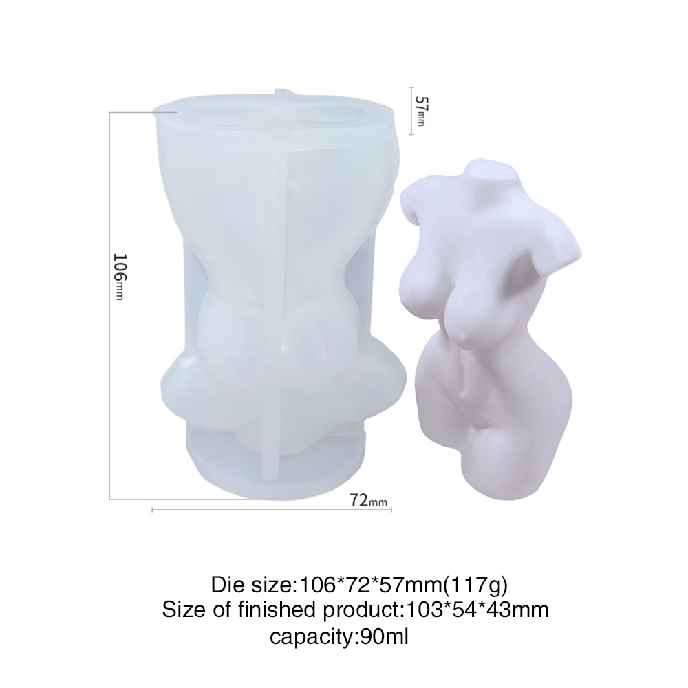 3D самодельная форма для свечей силиконовая человеческого тела мужского и