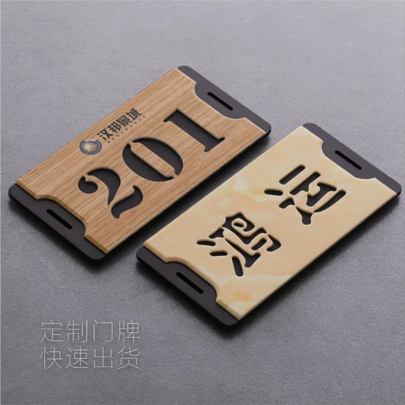 1 шт. акриловые цифры на двери в стиле ретро деревянные клейкой основе для