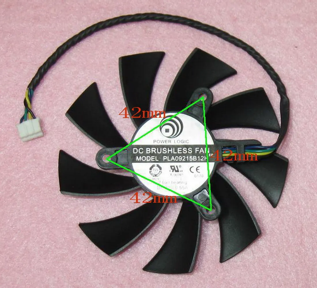 Вентилятор для видеокарты MSI GTX 460 560 570 R6770 R6790 R6850 4 провода |