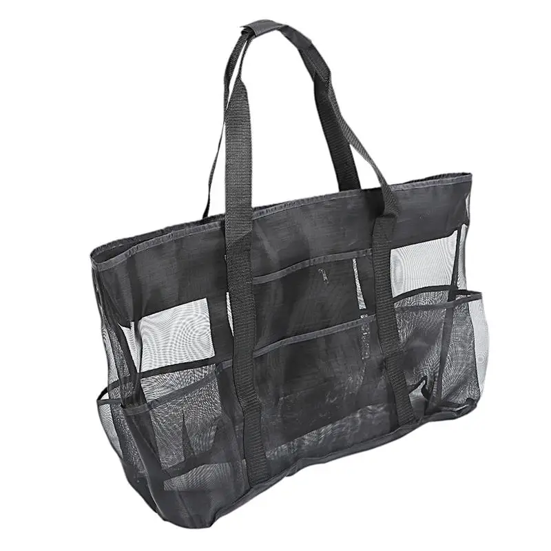 

2pcs Beach Storage Bag Outdoor Swimming Beach Walking Toiletry Toys Slippers Large Capacity Storage Pouch Handbag