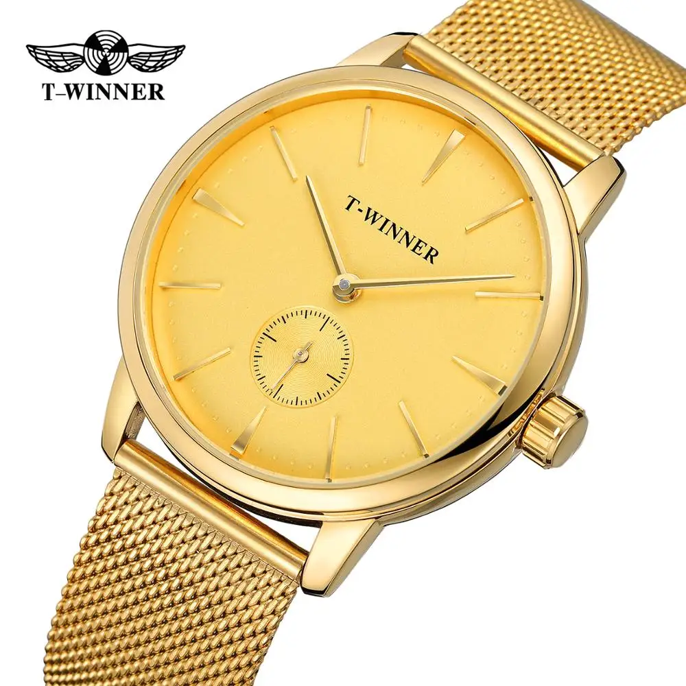 Часы наручные WINNER Мужские механические брендовые Роскошные простые