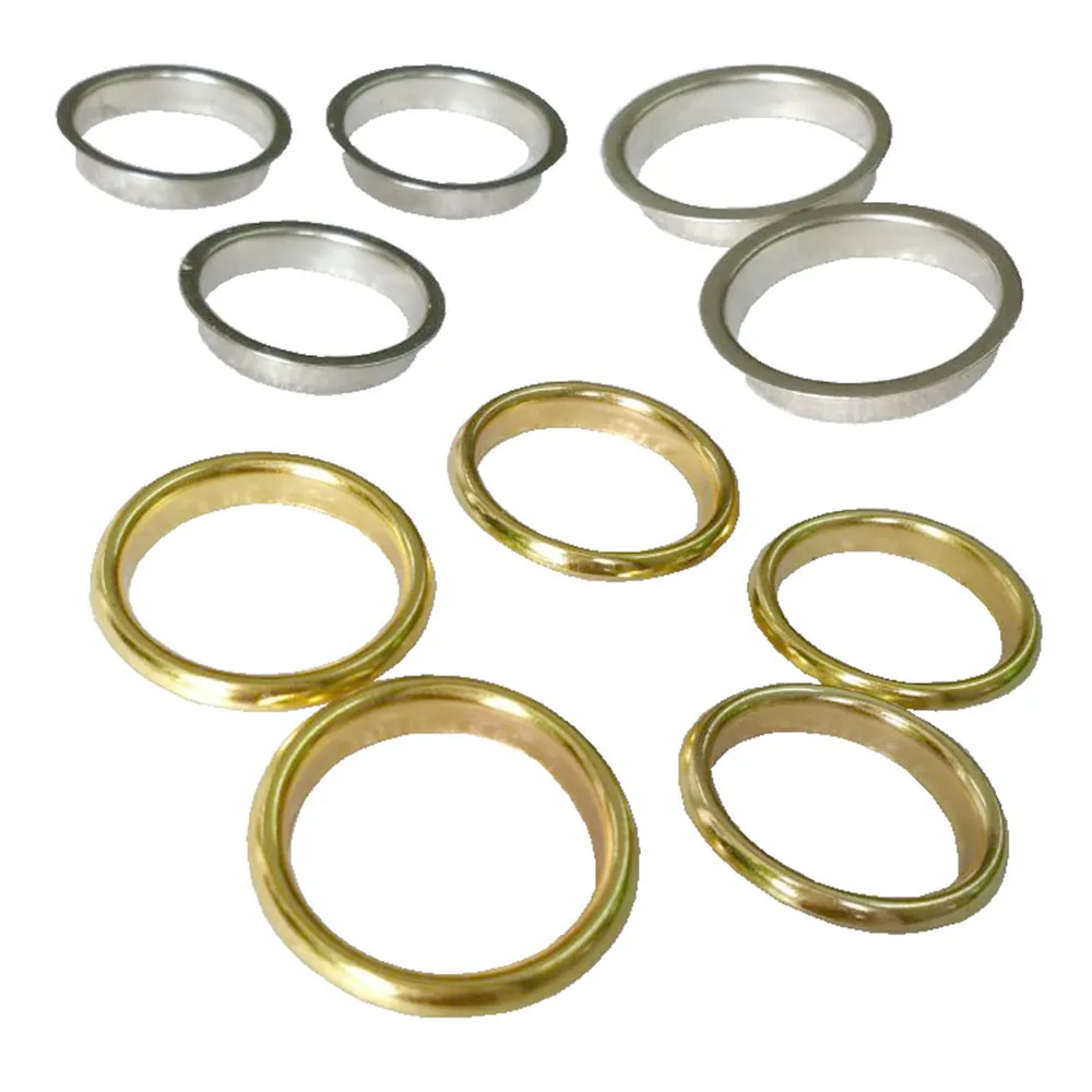 

100 pcs / lot 23mm, 25mm, Nickel / Light Gold Purse Eyelets with Nickel Washers / Light Gold Round Eyelets And Tools