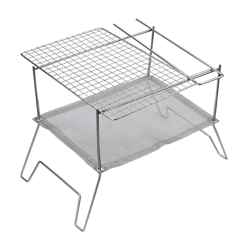 

Ультралегкий складной гриль для барбекю, уличный портативный инструмент для кемпинга и пикника на древесном угле, Бесплатная установка