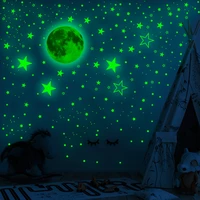 1049pcs luminous moon star dot stickers glow in the dark starry sky wall decals fluorescent glow wall ceiling sticker decoration