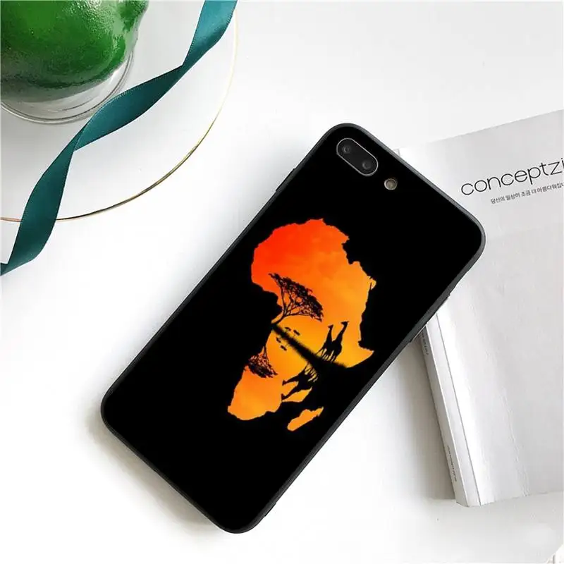 

Africa Map Geography Phone Case For iPhone 11 8 7 6 6S Plus 7 plus 8 plus X XS MAX 5 5S XR 12 11 Pro max se 2020 Funda Cover