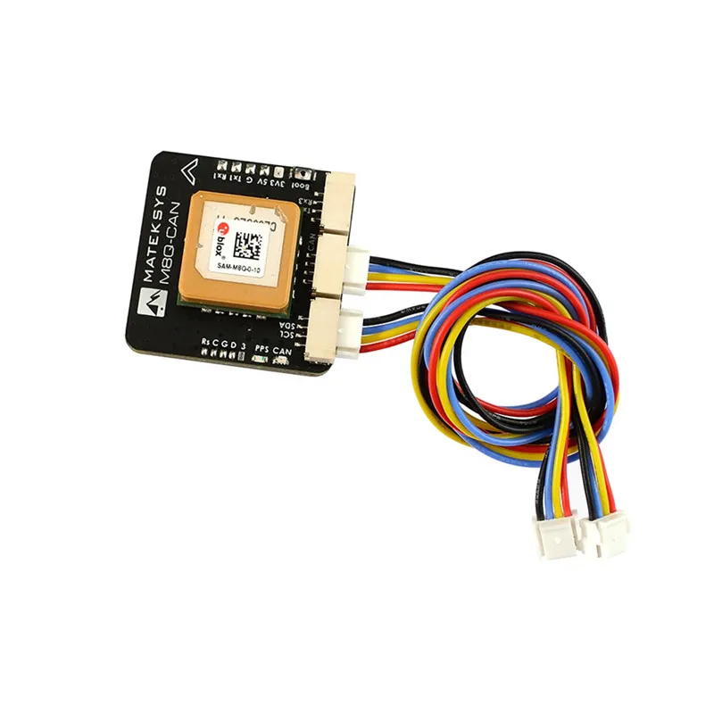 

Mateksys Matek GNSS M8Q-CAN GPS Module UAVCAN MSP SAM-M8Q QMC5881L Barometer DPS310 UAVCAN Protocol UART_MSP for FPV Drone Kits