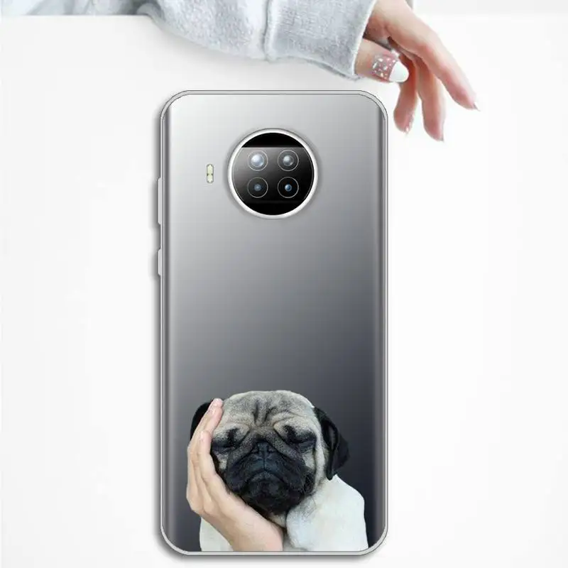 

Pug Dog French Bulldog Phone Case Transparent Clear for Xiaomi Redmi note 10 t 8 9 pro lite 11