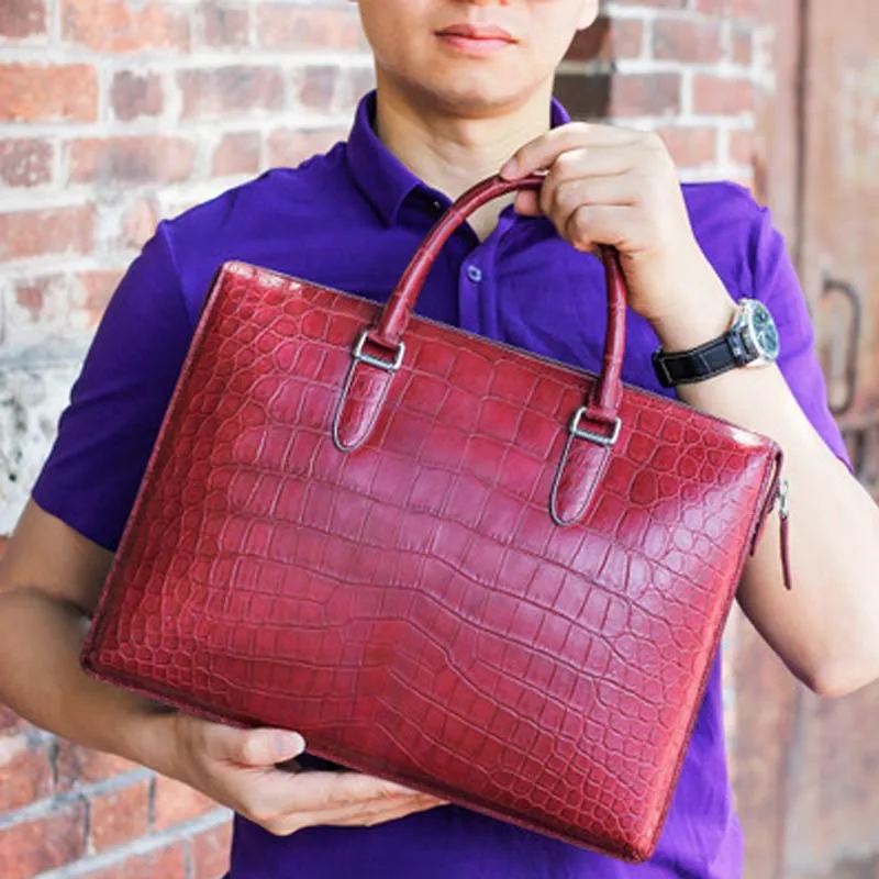 

ourui new arrival Real crocodile leather men handbag for man briefcase