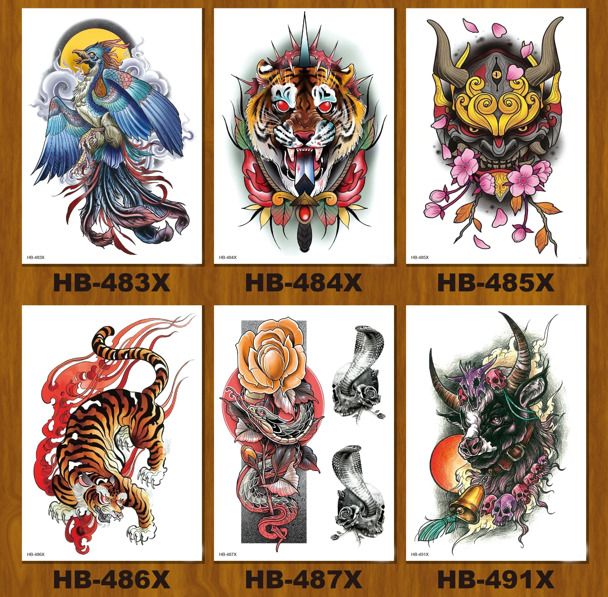 

ew fashion animal 21 x 15cm size sexy cool beauty tattoo waterproof hot Temporary Tattoo Sticker
