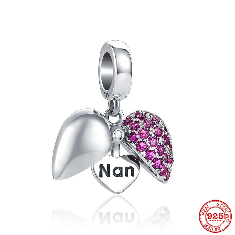Серебряная подвеска из бусин муранское Мурано мама Нан сердце сестра Подходит