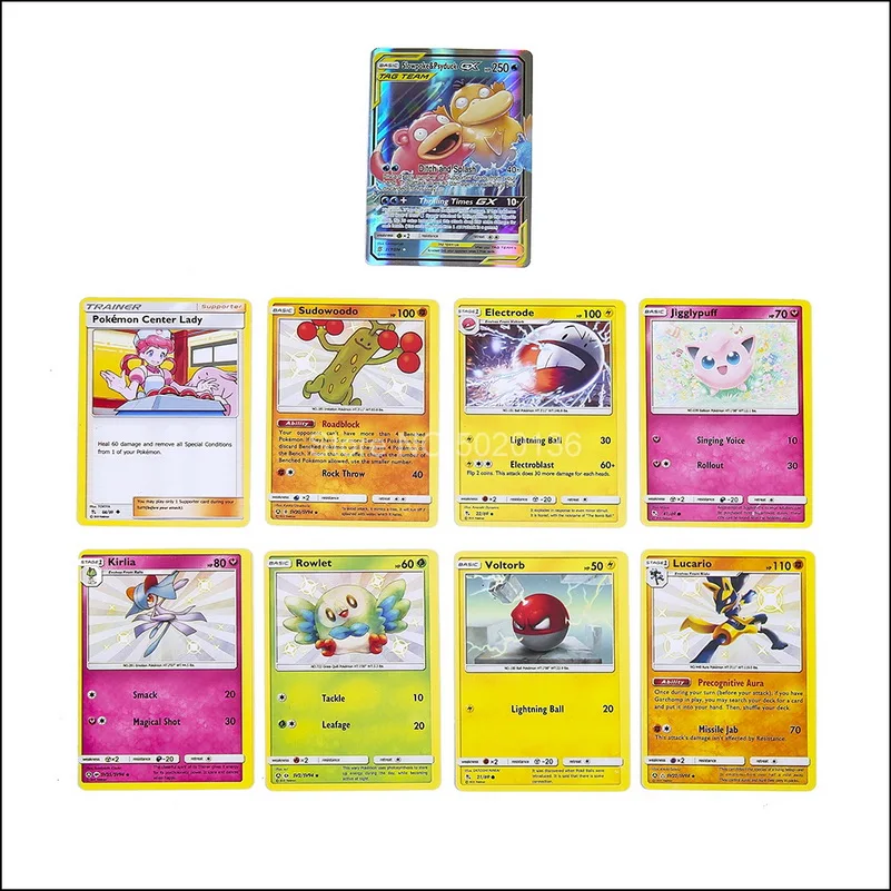 Новинка 2021 года Pokemon 324 шт./комплект скрытые Fates карточные игрушки английская