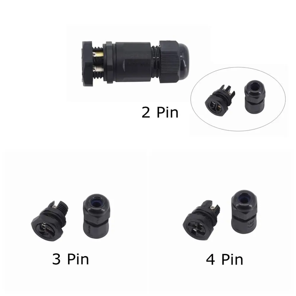Открытый M16 2/3/4-контактный провод IP68 водонепроницаемый разъем 380 В 15 А 2-8,5 мм электрические винтовые кабельные разъемы