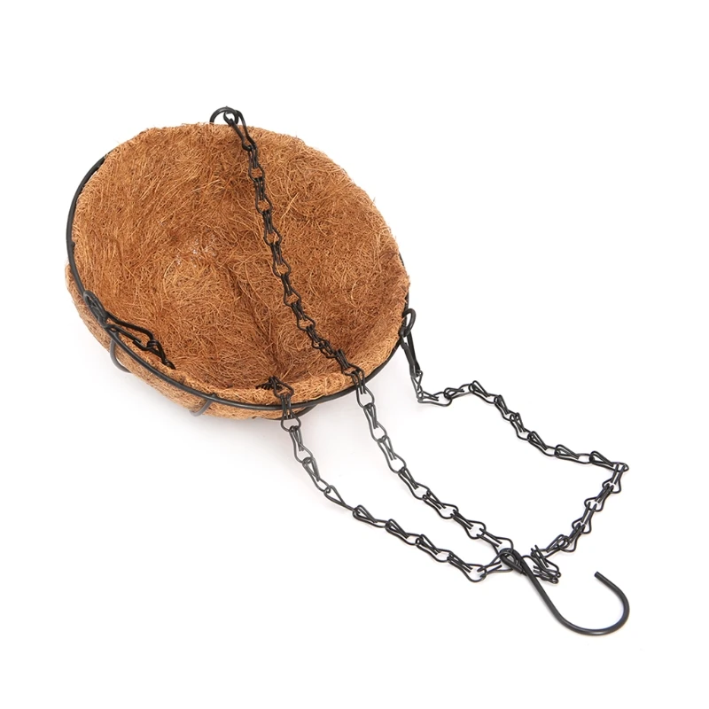 

2020 New Hanging Coconut Vegetable Flower Pot Basket Liners Planter Garden Decor Iron Art
