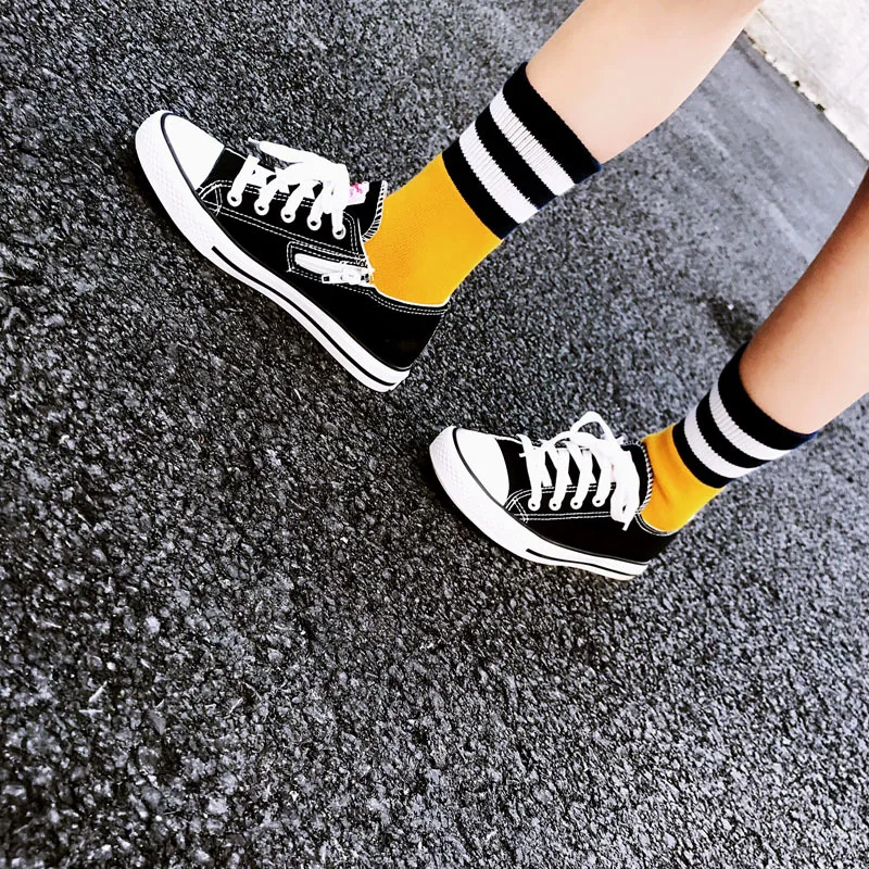Woman Solid Striped Cotton Socks Girls Stripes White Sport Socks Warm Winter Short Sock Grey Ankle Socks Crew Socks 5 Pairs/ lot