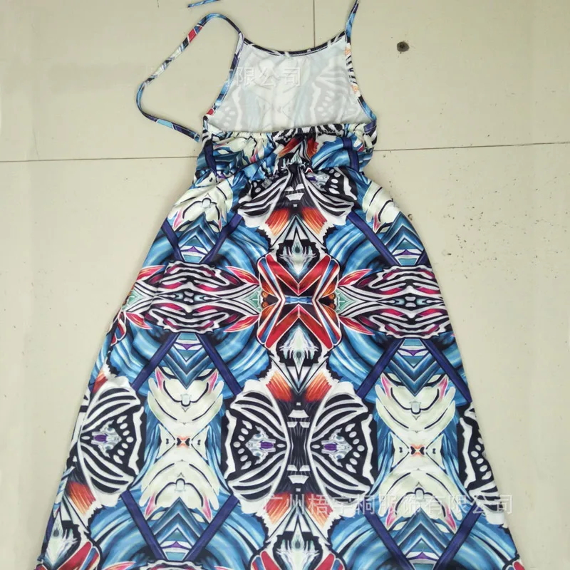 

Fashion Mother Daughter Bohemia Dress Summer Family Clothes Women Girls Floral Printing Beach Dress Family Matching Clothes