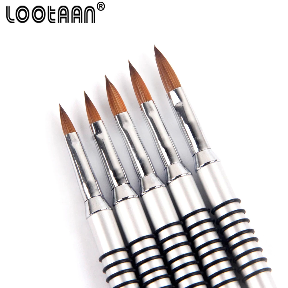 Lootaan 1 шт. колонковая ручка для рисования ногтей Цветочная акриловый рисунок