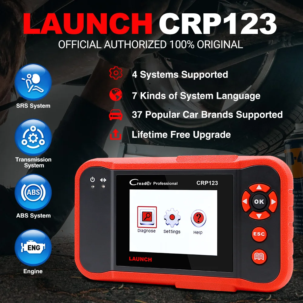 LAUNCH OBD2 диагностические инструменты CRP123 автоматический сканирующий