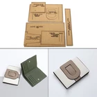 Кожа ремесло личность Современная мода дамы короткий кошелек шитье шаблон DIY крафт-бумага шаблон 12*9 см