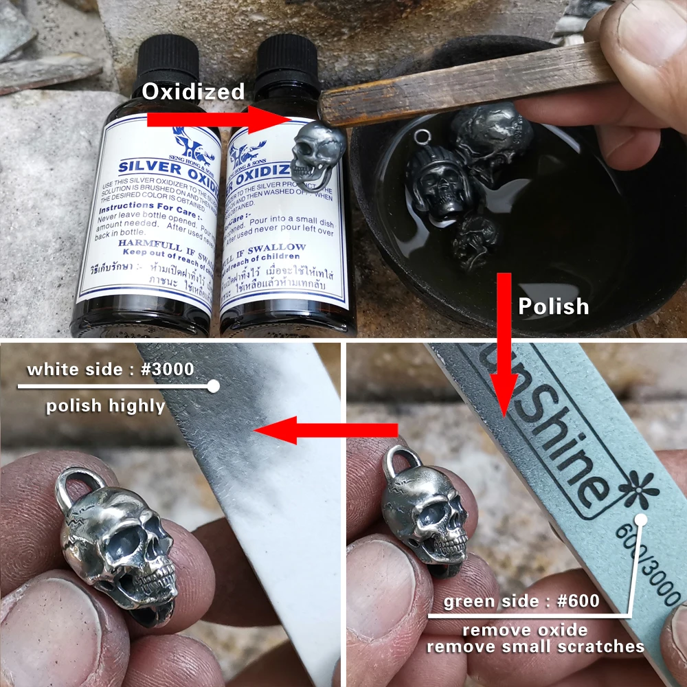 925 пробы серебряные черепа брелок мужские байкерские в стиле панк Рок кошелек