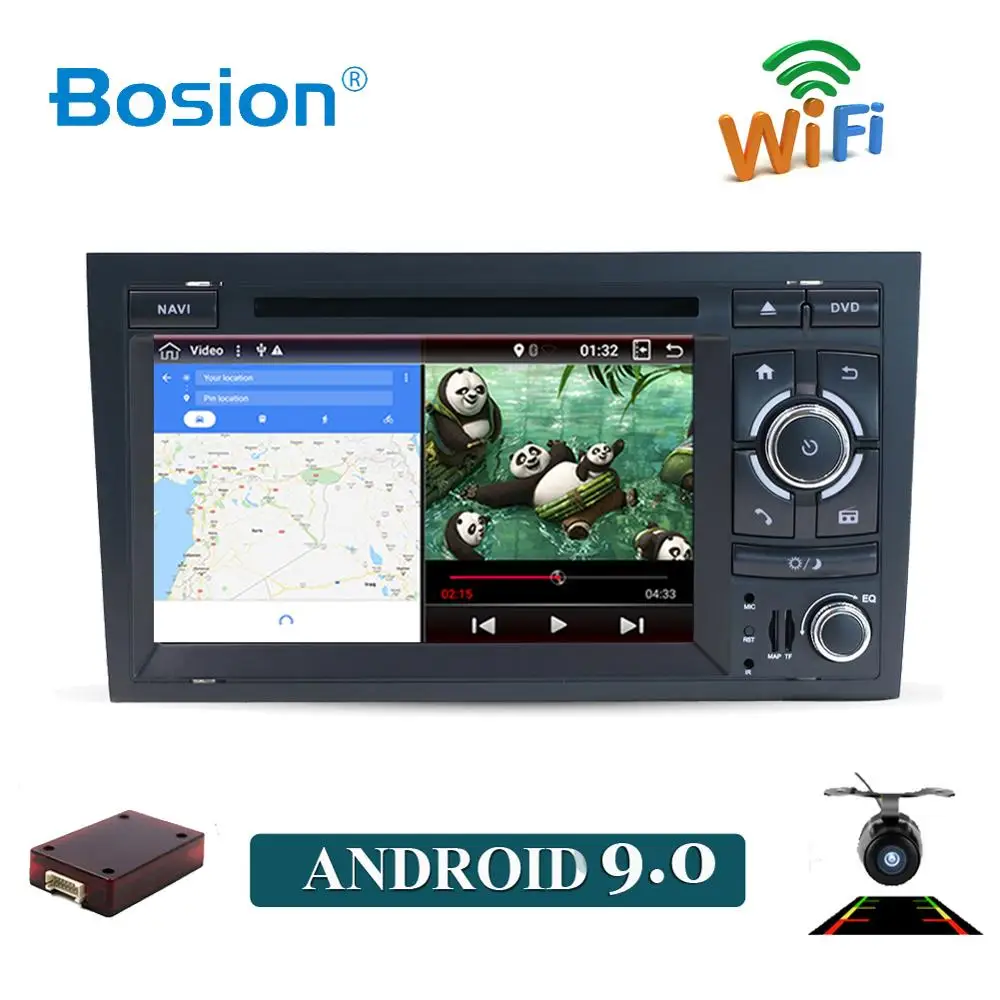 OCTA 8 CORE 2 DIN Android 9,0 автомобильный dvd-плеер для AUDI A4 gps стерео Мультимедиа Навигация радио приемник магнитофон wifi BT