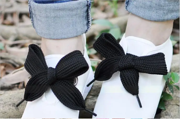 10 pairs ; 10 пар в комплекте; носки для черные и белые 3 см Ширина плоские шнурки для обуви 60 см/23,5'' - Цвет: 10 pairs