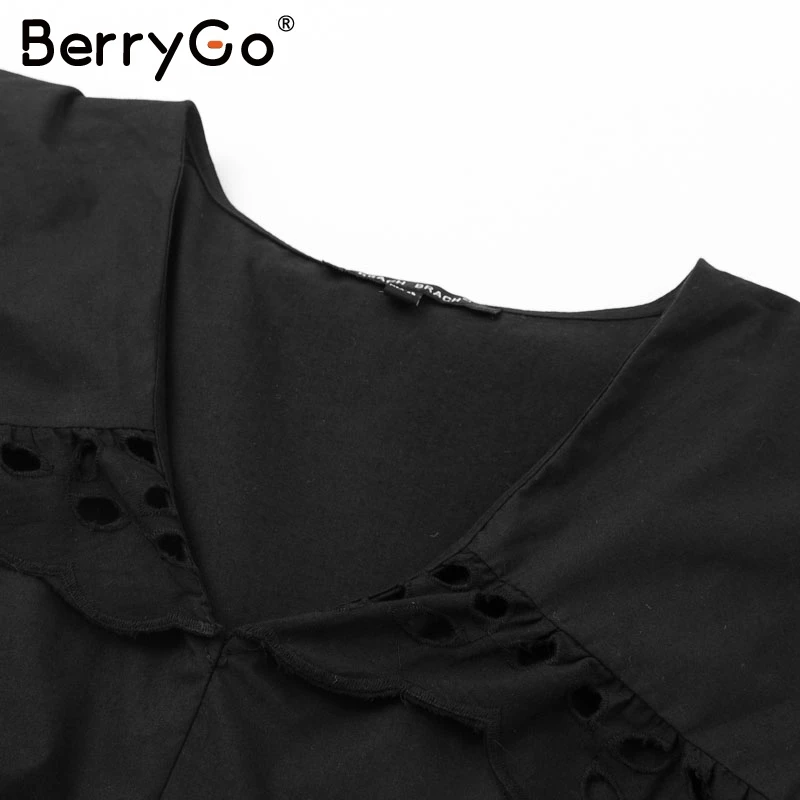 BerryGo Повседневная Уличная одежда с длинным рукавом платье Элегантное офисное