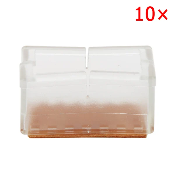 style 15 10pcs Silicone Rectangle Square Round Chair Leg Caps Feet Pads Furniture Table Covers Wood Floor Protectors can CSV - Цвет: style 15