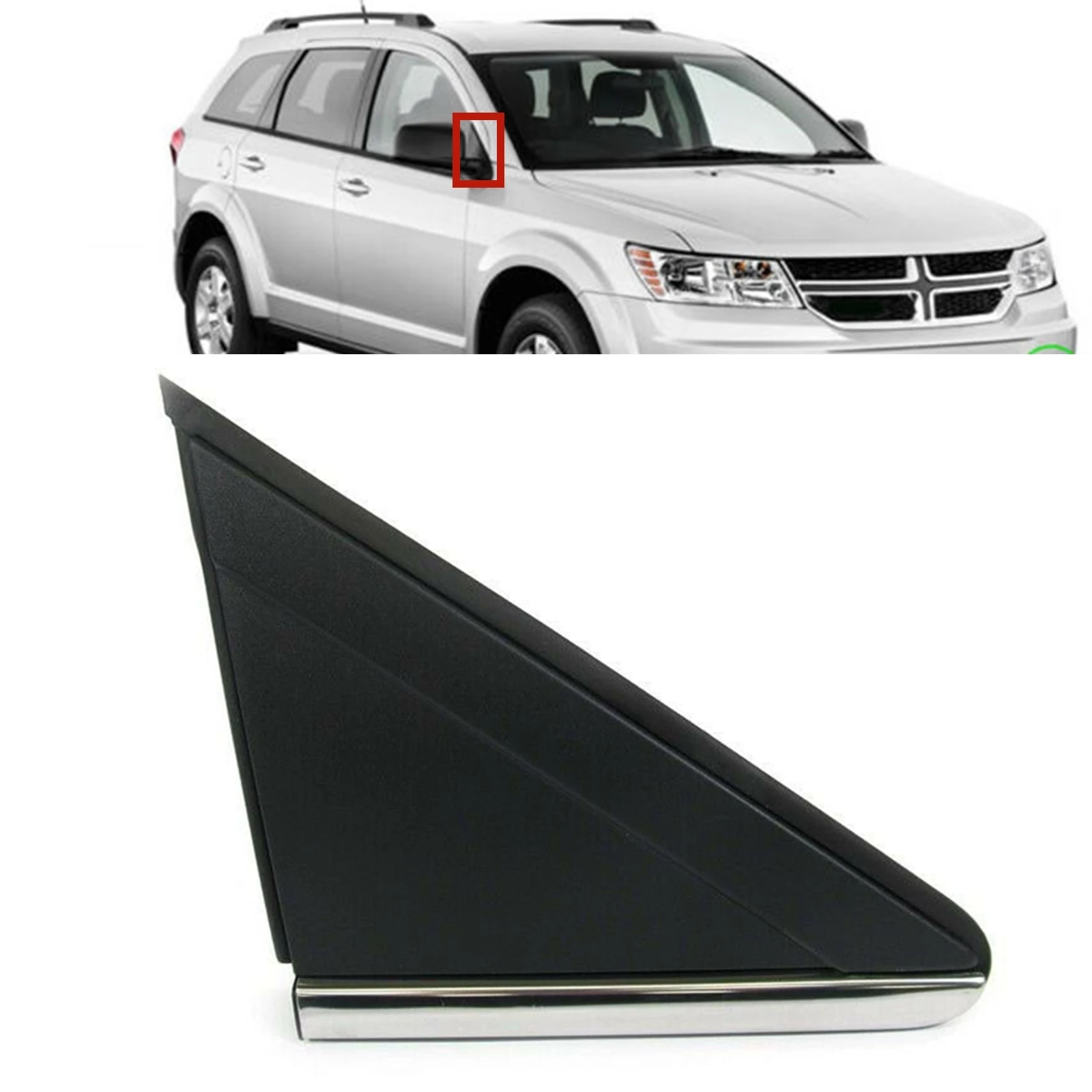 

Mirror Bright Molding Flag For Dodge Journey 2008-2020 1BE421XFAA/1BE421XFAB Car Reverse Rear View Cover Panel Guard Plate Trim