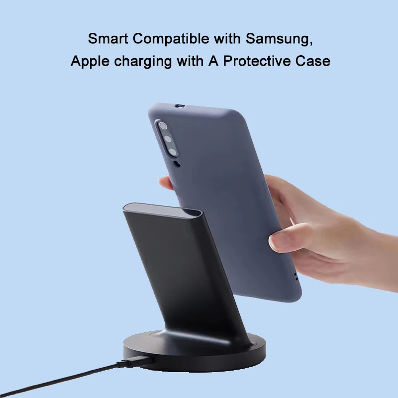 Вертикальное Беспроводное зарядное устройство Xiaomi макс. 20 Вт со вспышкой Зарядка