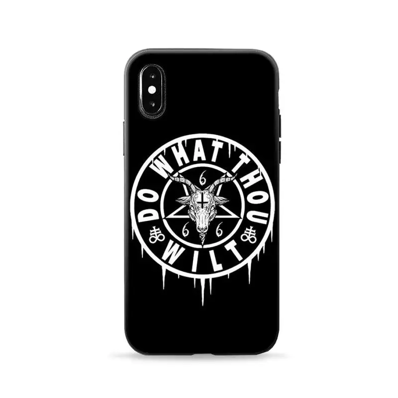 Пентаграмма 666 дьявольский сатанический чехол для телефона iPhone 7 8 11 12 Pro X XS Max XR