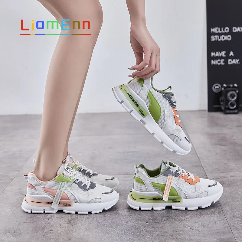 

Women's Platform Sneakers Women Shoes 2021 Designer Casual Chunky Dad Sport Shoes White Vulcanized Tennis Female Basket Femme