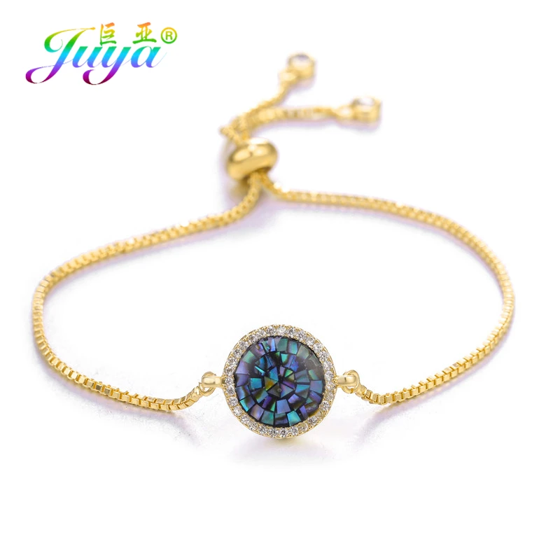 Gold Juya модные золотые/серебряные/розовое золото регулируемые цепочки Шарм ракушка Evil Eye браслеты для женщин греческий глаз хамса, амулет Фатимы браслеты поставки - Окраска металла: Gold