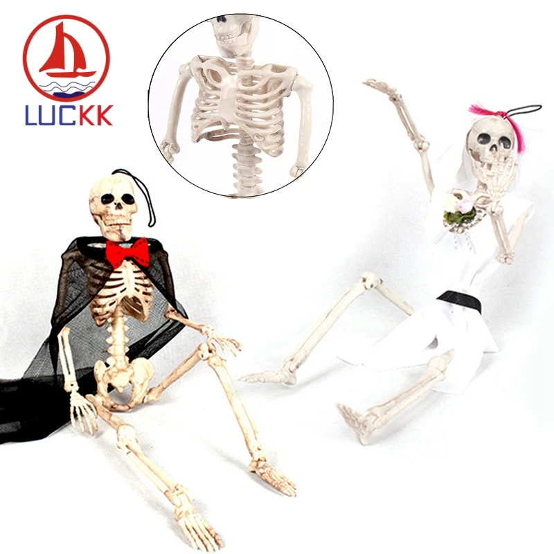 Фото Моделирование на Хэллоуин LUCKK 40 см гибкие человеческие кости скелет для невесты и