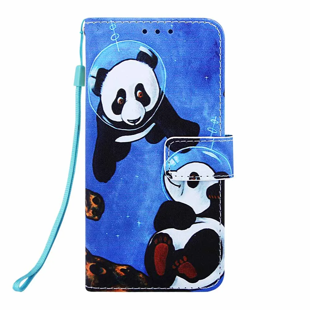 Undersea Panda Чехол-книжка с милым рисунком панды для LG Aristo 2 Plus со слотом для карт чехол для LG Stylo 4 Q Stylus Aristo 2 K8 LV3 задняя крышка - Цвет: Undersea Panda