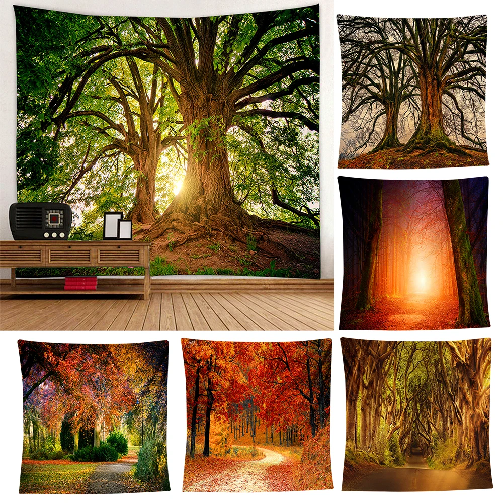 

Beautiful Natural Forest Printed Large Wall Tapestry Cheap Hippie Wall Hanging Bohemian Wall Tapestries Mandala Wall Art Decor
