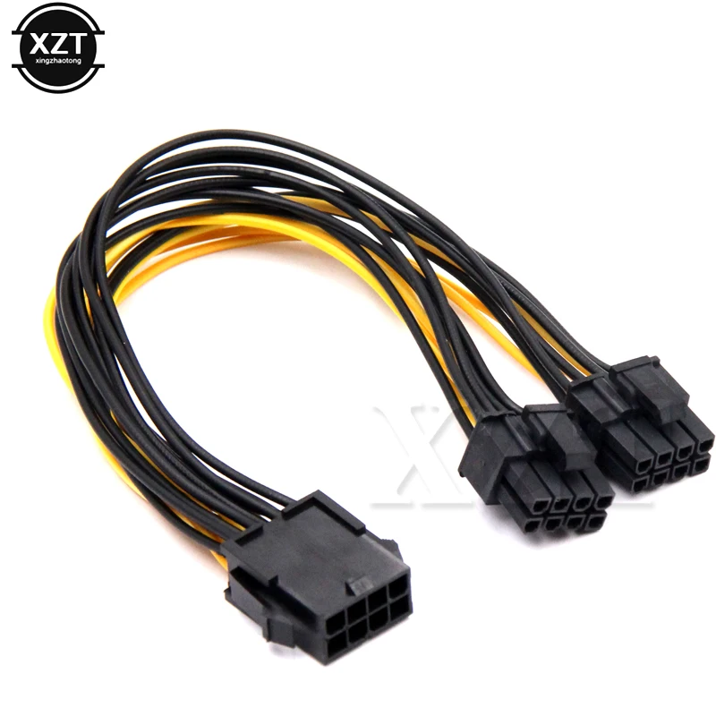 5 шт./лот GPU 8pin разъем на двойной PCI-E PCI Express 8p( 6 + 2 pin) Кабель питания папа 18AWG провод