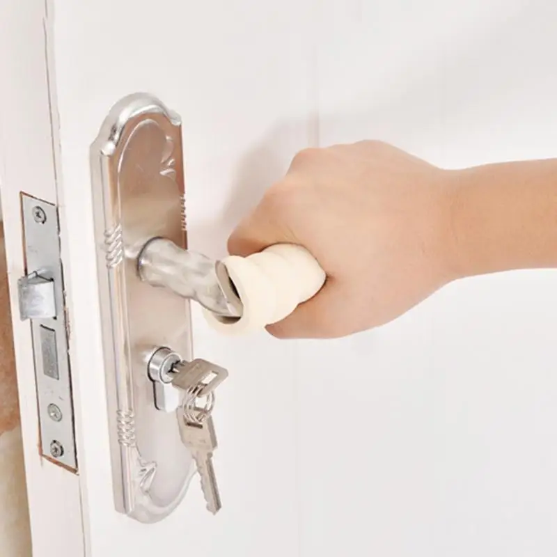 Manija de puerta de seguridad anticolisi&oacute;n para beb&eacute;s y ni&ntilde;os, cubierta protectora, suministros de seguridad, cubiertas de perilla de puerta de habitaci&oacute;n, fundas de almohadilla en espiral, 1 ud.-5