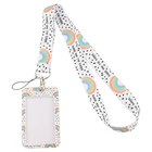 Радужный шнурок LX484, брелок на шею, брелок для USB ID, держатель для телефона, веревка, ожерелье, брелок для друзей, подарки для детей