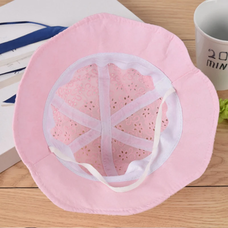 

New Children Kids Girls Bowknot Pearl Hat Fashion Baby Bucket Sun Hat Floral Summer Panama Hollow Caps Baby Girls Fisherman Hat
