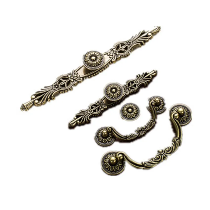 96 128 мм Ретро старинный стиль бронзовая ручка-кольцо тумба кухонного шкафа