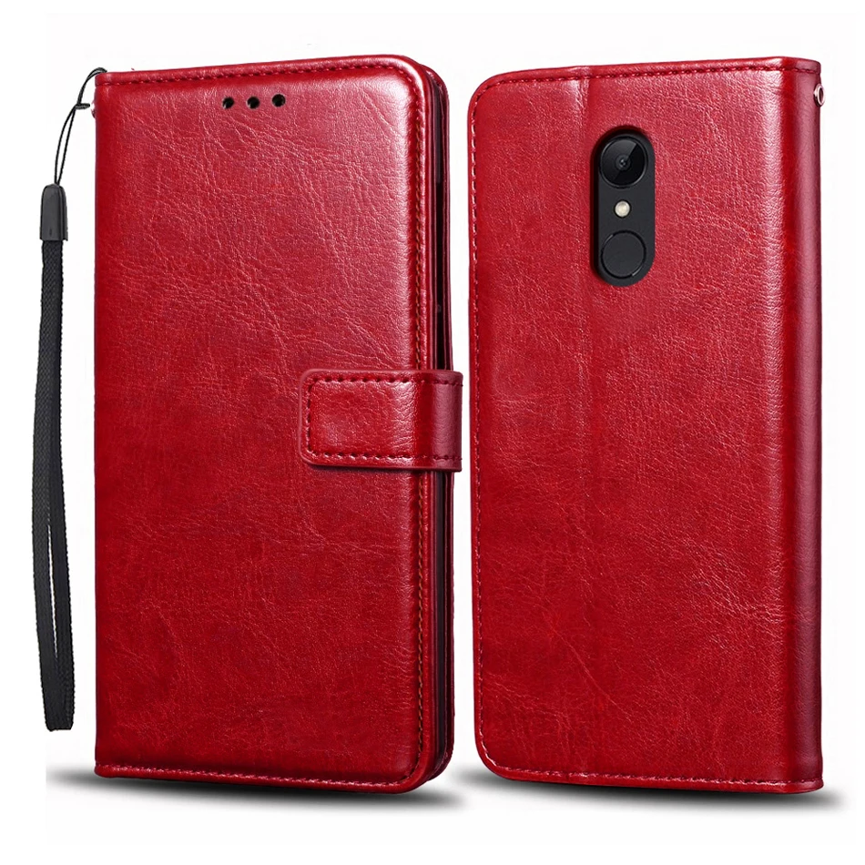 Leather Flip Case For Xiaomi Redmi 5 xiomi redmi Plus Silicone Magnetic Wallet Cover Coque Phone Funda | Мобильные телефоны и