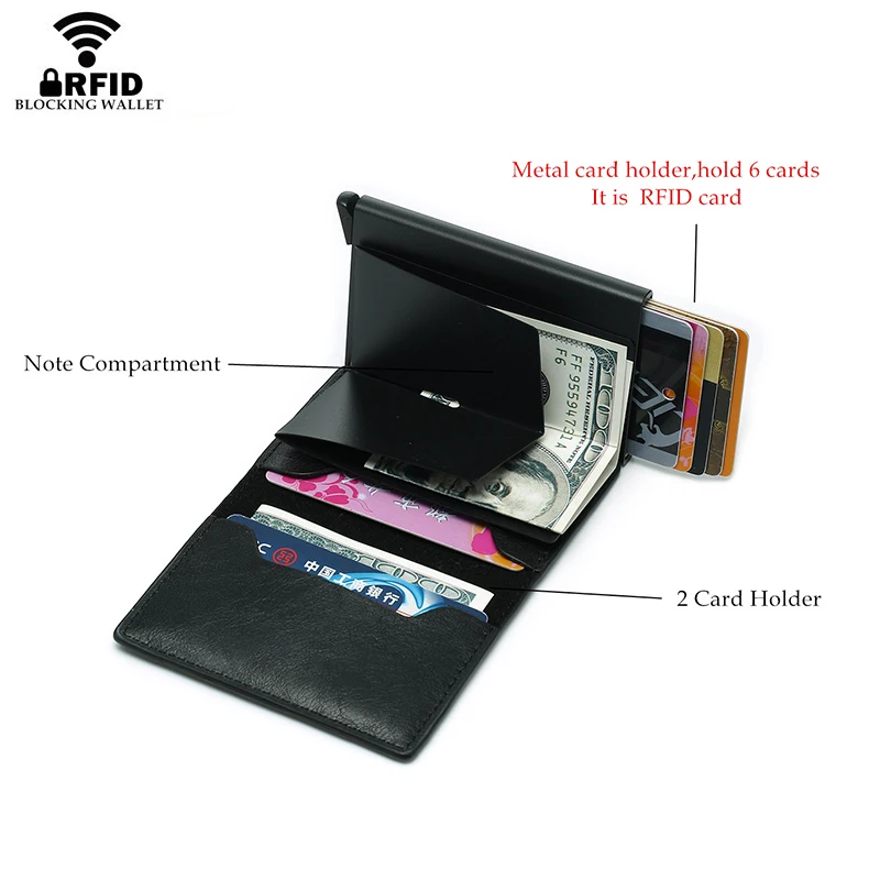 BISI GORO/2021 для кредитных карт бумажник мужчин и женщин металла RFID Винтаж