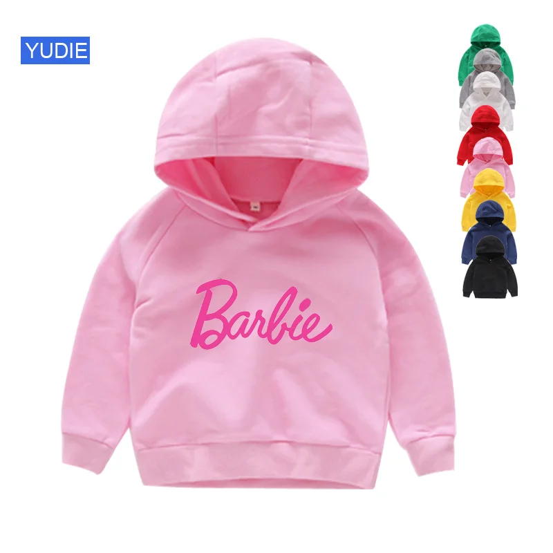 girls Hoodies pink Футболка для девочек; хлопковая одежда для малышей Kawaii; милые топы с короткими рукавами; детские толстовки с капюшоном; Свитшот; teeTops; Модная одежда для малышей - Цвет: girls Hoodies pink